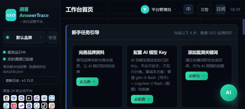 观鲲 Kunlens 工作台界面